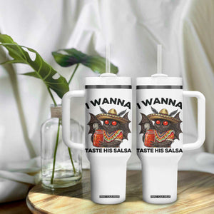 Funny Cinco De Mayo Mothman Tumbler With Handle I Wanna Taste His Salsa TS12 Print Your Wear