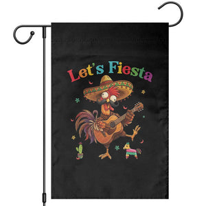 Lets Fiesta Cinco de May Garden Flag Funny Chicken Playing Guitar TS12 White Print Your Wear