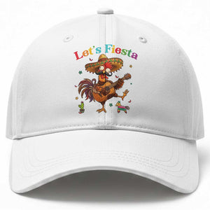Lets Fiesta Cinco de May Baseball Cap Funny Chicken Playing Guitar TS12 Print Your Wear