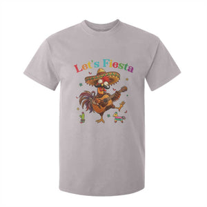 Lets Fiesta Cinco de May T Shirt For Kid Funny Chicken Playing Guitar TS12 Ice Gray Print Your Wear