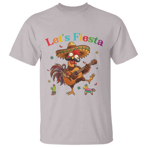 Lets Fiesta Cinco de May T Shirt Funny Chicken Playing Guitar TS12 Ice Gray Print Your Wear