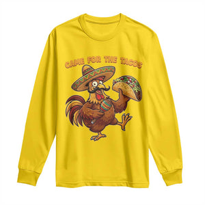 Funny Cinco De Mayo Chicken Long Sleeve Shirt Came For The Tacos TS12 Daisy Print Your Wear