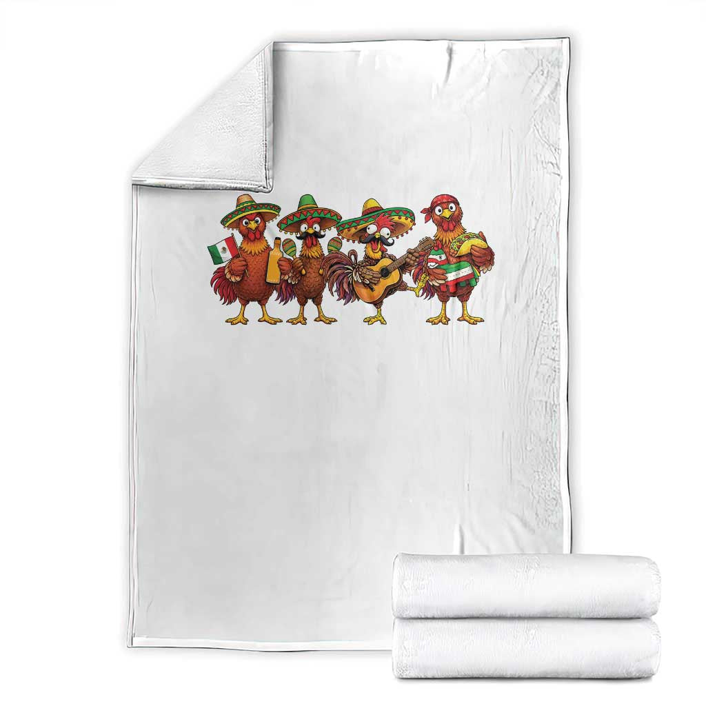 Funny Cinco De Mayo Chicken Squad Throw Blanket Mexican Party Celebration Gift TS12 Black Print Your Wear
