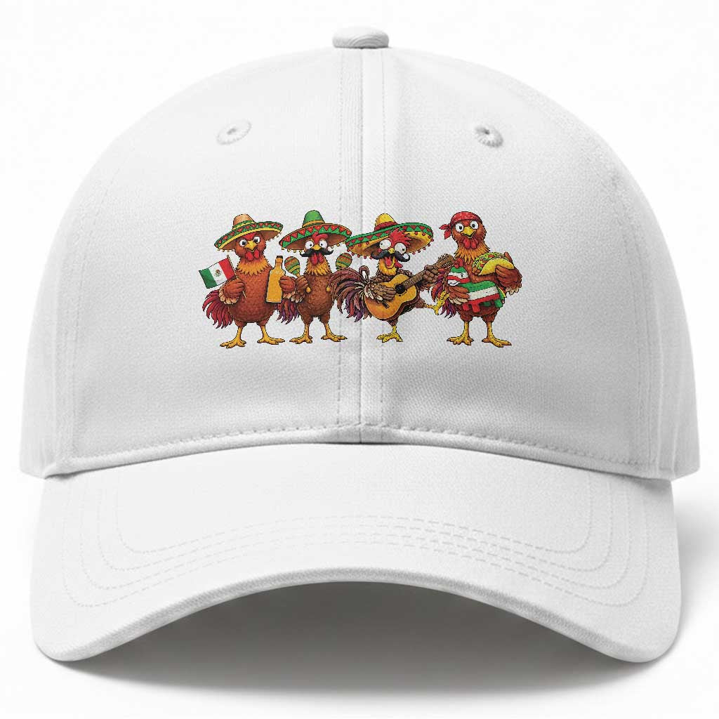 Funny Cinco De Mayo Chicken Squad Baseball Cap Mexican Party Celebration Gift TS12 Print Your Wear