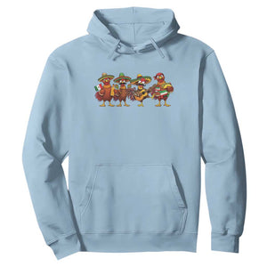 Funny Cinco De Mayo Chicken Squad Hoodie Mexican Party Celebration Gift TS12 Light Blue Print Your Wear