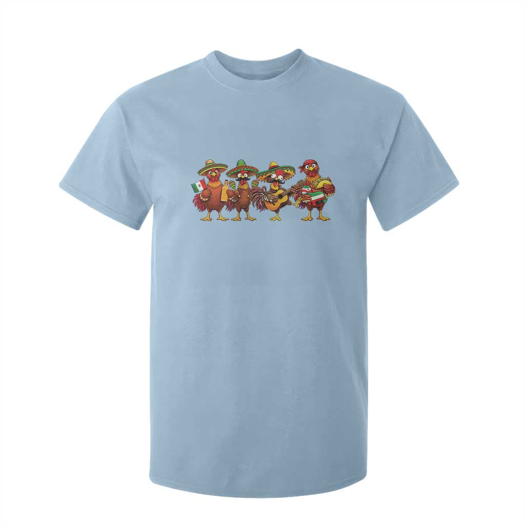 Funny Cinco De Mayo Chicken Squad T Shirt For Kid Mexican Party Celebration Gift TS12 Light Blue Print Your Wear