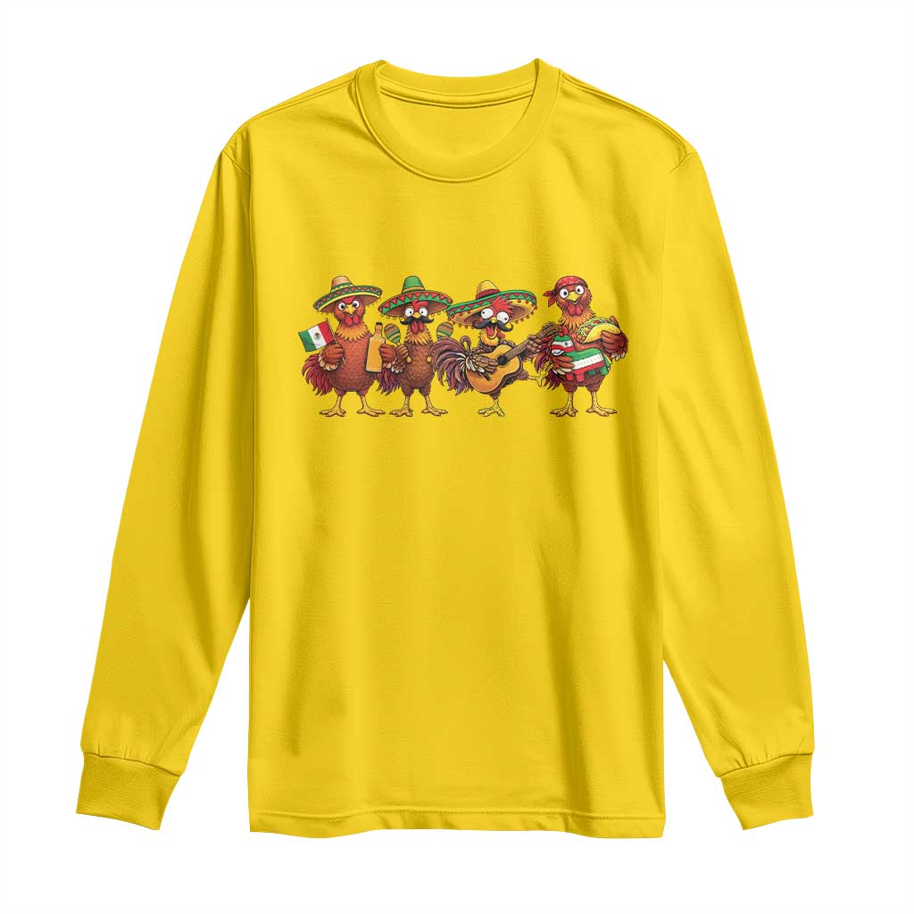 Funny Cinco De Mayo Chicken Squad Long Sleeve Shirt Mexican Party Celebration Gift TS12 Daisy Print Your Wear