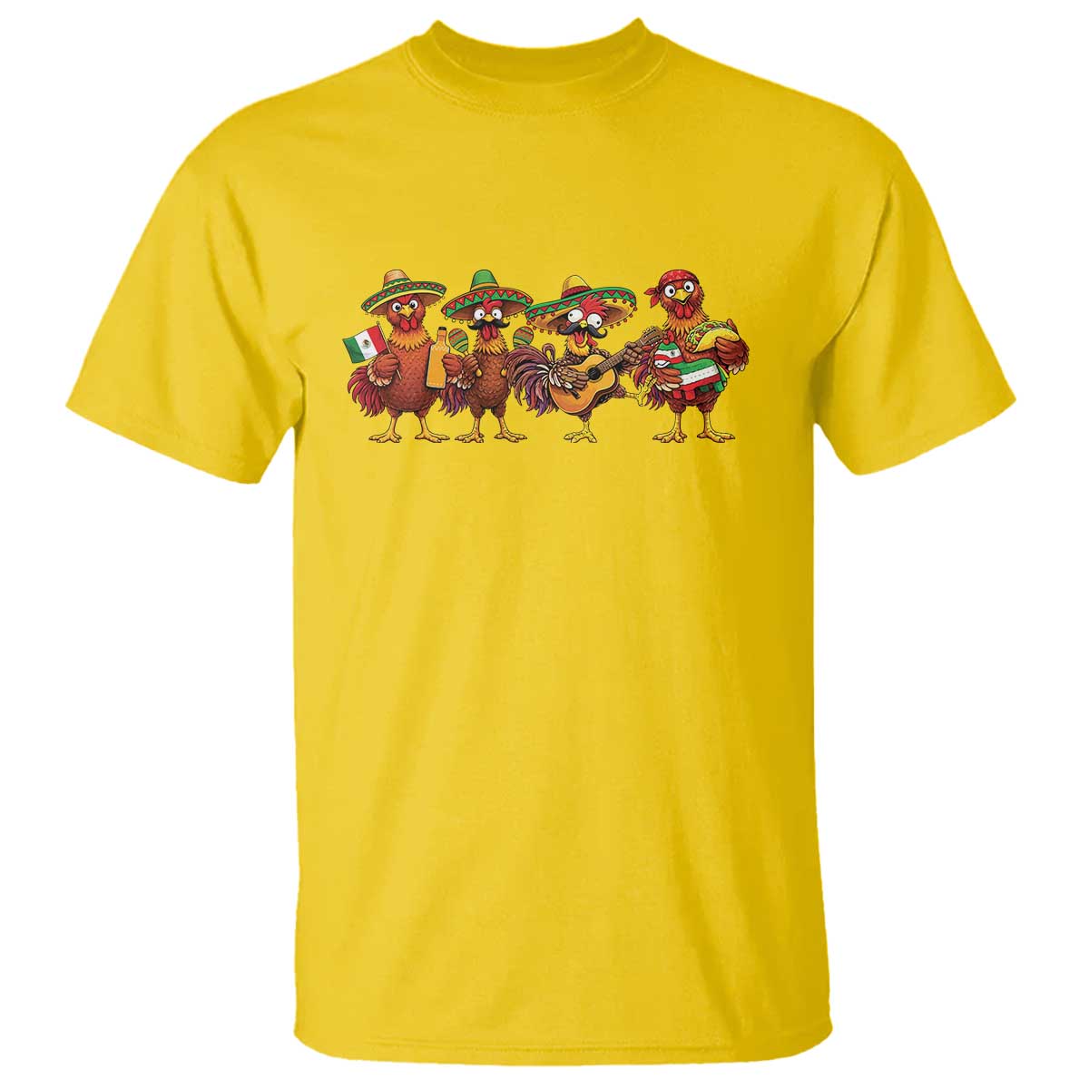 Funny Cinco De Mayo Chicken Squad T Shirt Mexican Party Celebration Gift TS12 Daisy Print Your Wear