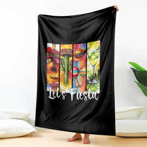 Lets Fiesta Throw Blanket Funny Cinco De Mayo Party Celebration TS12 Print Your Wear