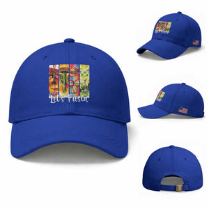 Lets Fiesta Baseball Cap Funny Cinco De Mayo Party Celebration TS12 Baseball Cap Universal Fit Royal Blue Print Your Wear