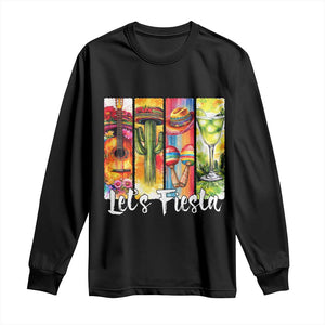 Lets Fiesta Long Sleeve Shirt Funny Cinco De Mayo Party Celebration TS12 Black Print Your Wear