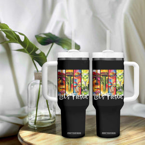 Lets Fiesta Tumbler With Handle Funny Cinco De Mayo Party Celebration TS12 Print Your Wear