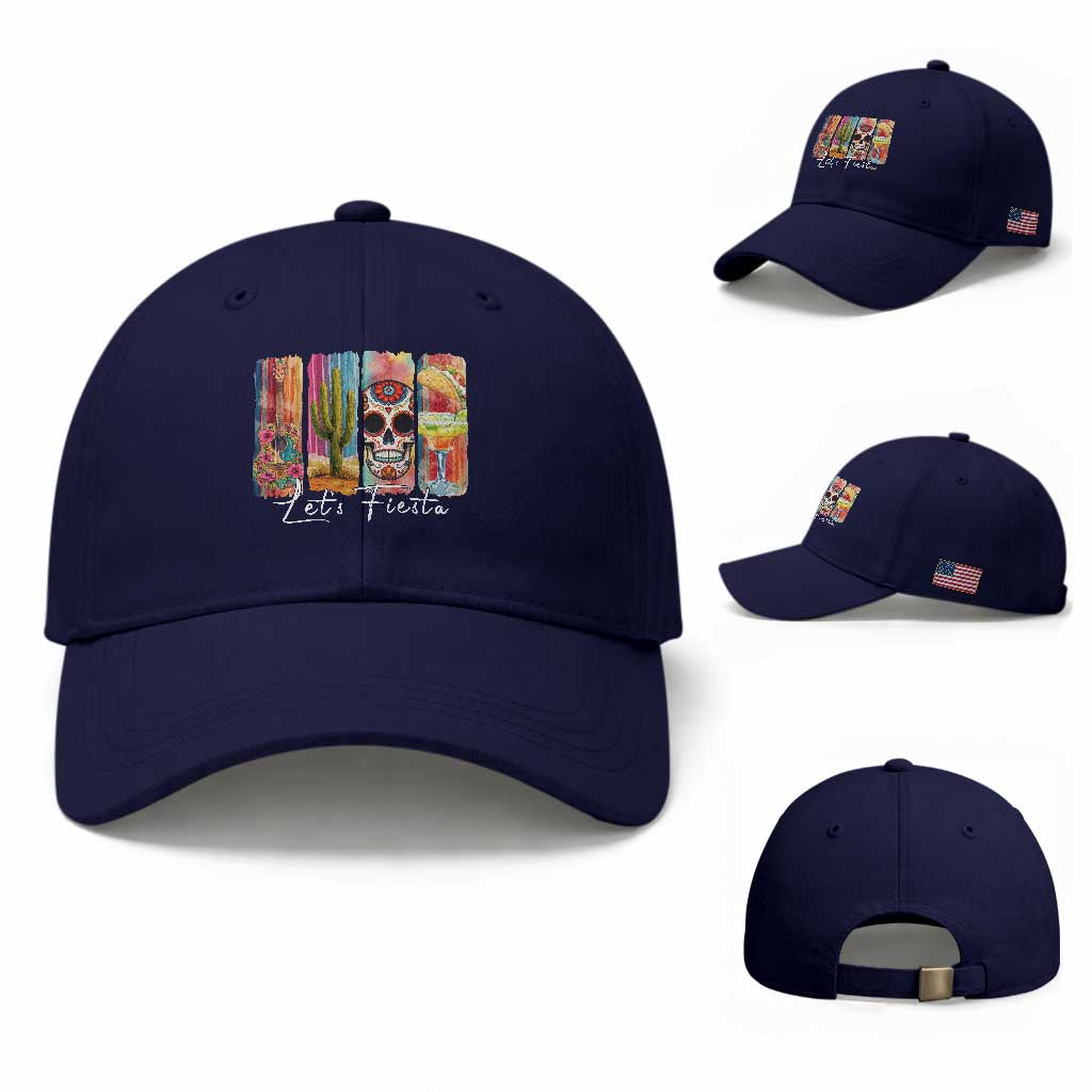 Cinco De Mayo Lets Fiest Baseball Cap Funny Mexican Party Gift TS12 Baseball Cap Universal Fit Dark Blue Print Your Wear