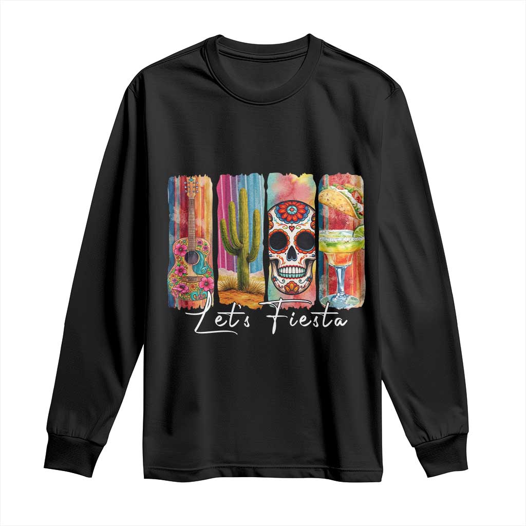 Cinco De Mayo Lets Fiest Long Sleeve Shirt Funny Mexican Party Gift TS12 Black Print Your Wear