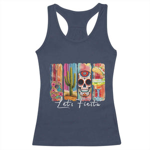 Cinco De Mayo Lets Fiest Racerback Tank Top Funny Mexican Party Gift TS12 Navy Print Your Wear