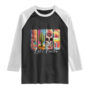 Cinco De Mayo Lets Fiest Raglan Shirt Funny Mexican Party Gift TS12 Black White Print Your Wear