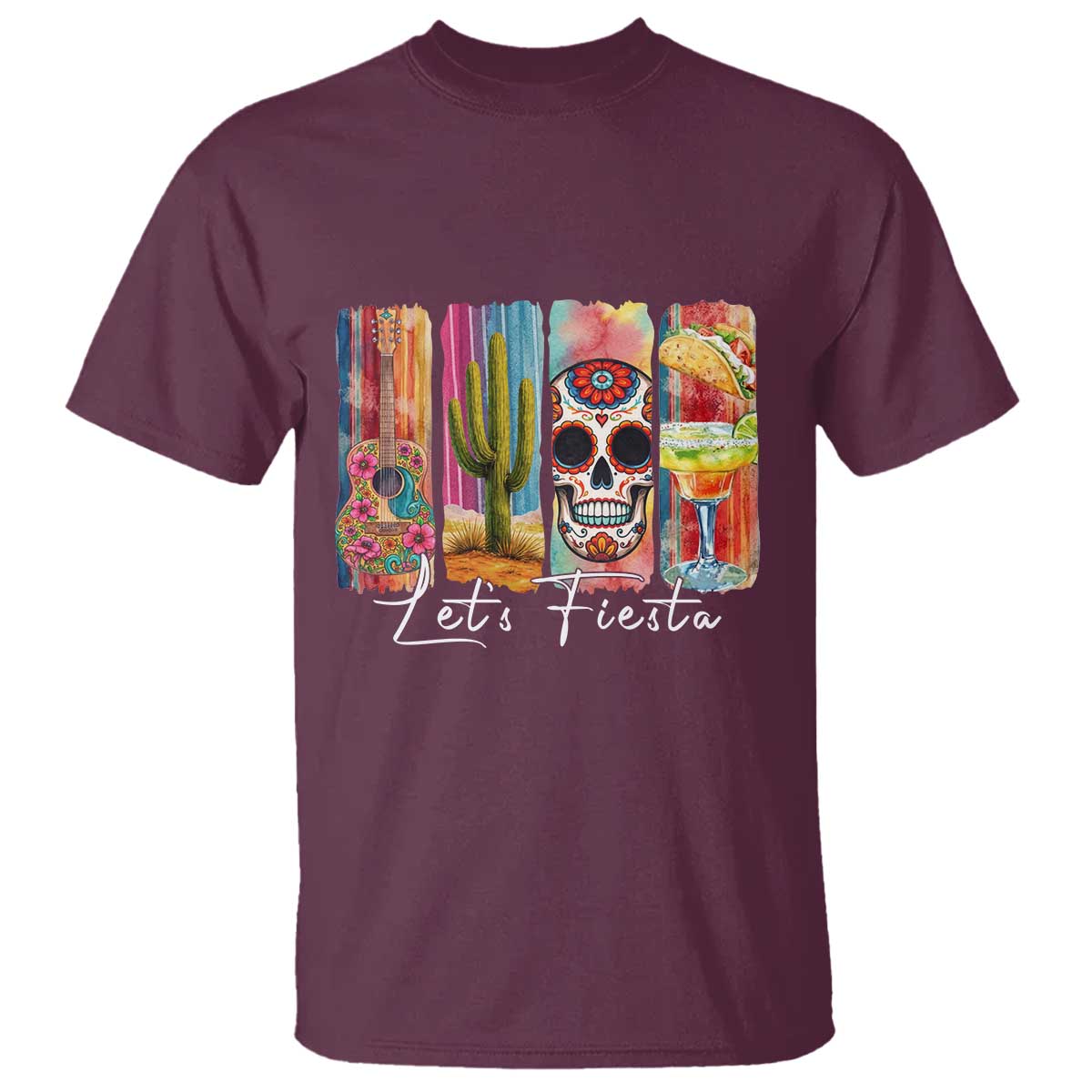 Cinco De Mayo Lets Fiest T Shirt Funny Mexican Party Gift TS12 Maroon Print Your Wear