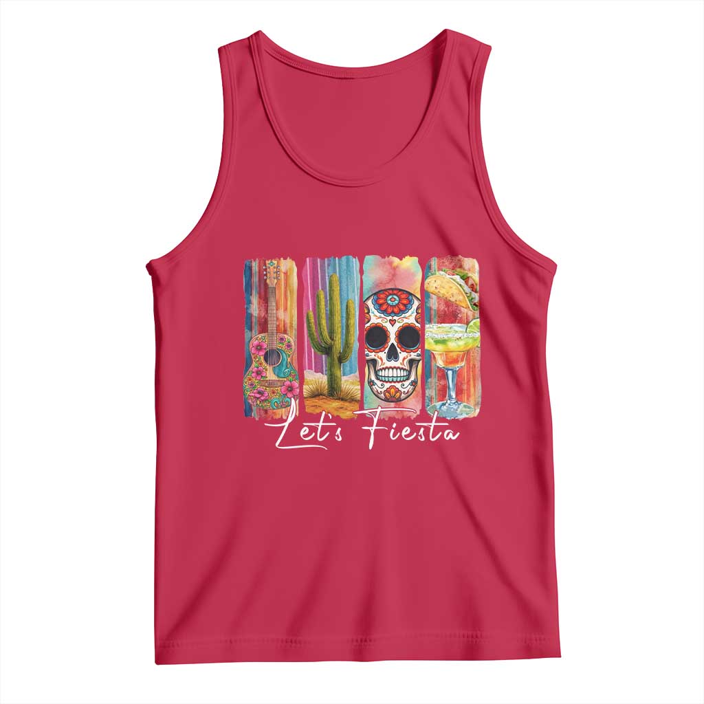 Cinco De Mayo Lets Fiest Tank Top Funny Mexican Party Gift TS12 Red Print Your Wear