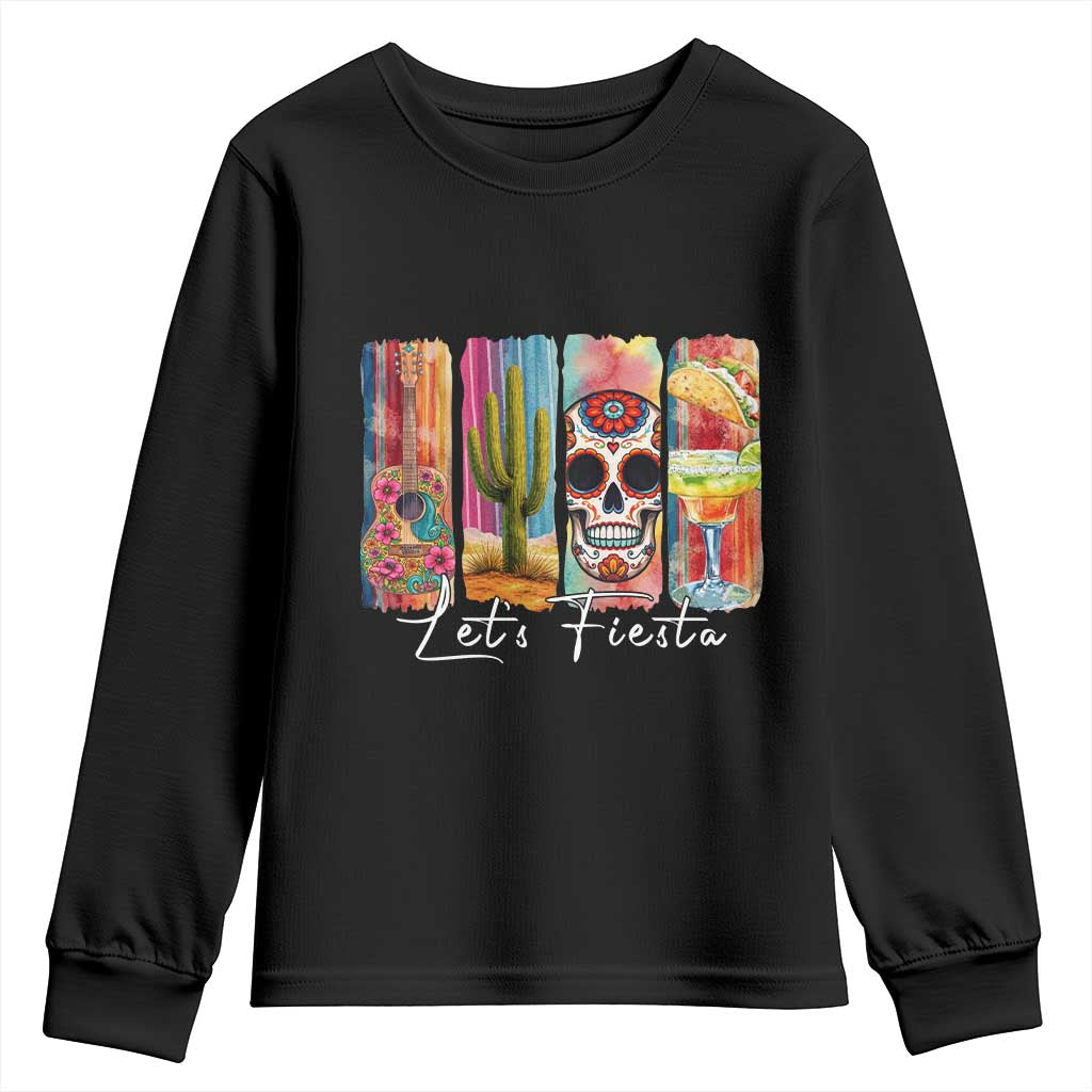 Cinco De Mayo Lets Fiest Youth Sweatshirt Funny Mexican Party Gift TS12 Black Print Your Wear