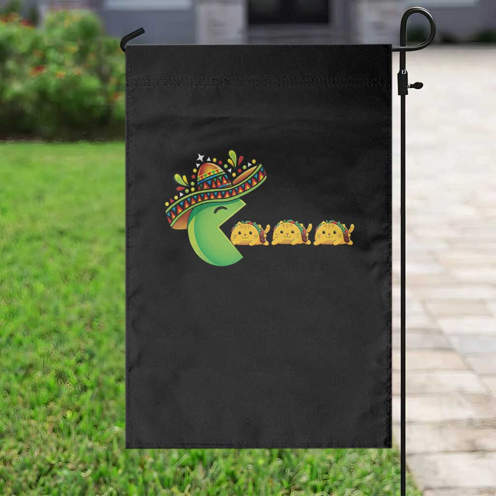 Cinco De Mayo Retro Game Garden Flag Funny Sombrero Character Chasing Taco Cat TS12 Print Your Wear