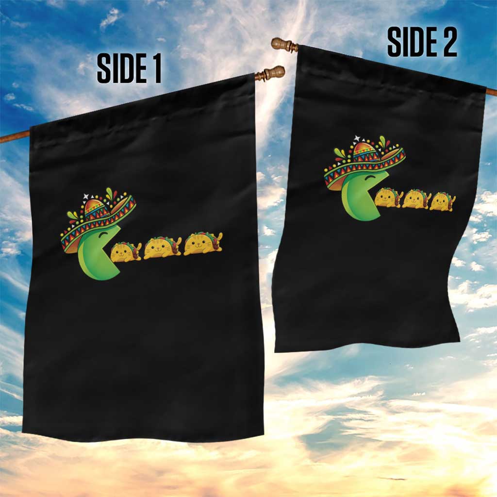Cinco De Mayo Retro Game Garden Flag Funny Sombrero Character Chasing Taco Cat TS12 Print Your Wear
