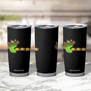 Cinco De Mayo Retro Game Tumbler Cup Funny Sombrero Character Chasing Taco Cat TS12 Print Your Wear