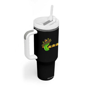 Cinco De Mayo Retro Game Tumbler With Handle Funny Sombrero Character Chasing Taco Cat TS12 Print Your Wear
