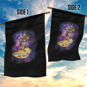 Funny Cinco De Mayo Cat Garden Flag Astronaut Kitten Flying A Taco TS12 Print Your Wear