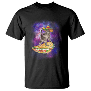 Funny Cinco De Mayo Cat T Shirt Astronaut Kitten Flying A Taco TS12 Black Print Your Wear