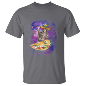 Funny Cinco De Mayo Cat T Shirt Astronaut Kitten Flying A Taco TS12 Charcoal Print Your Wear
