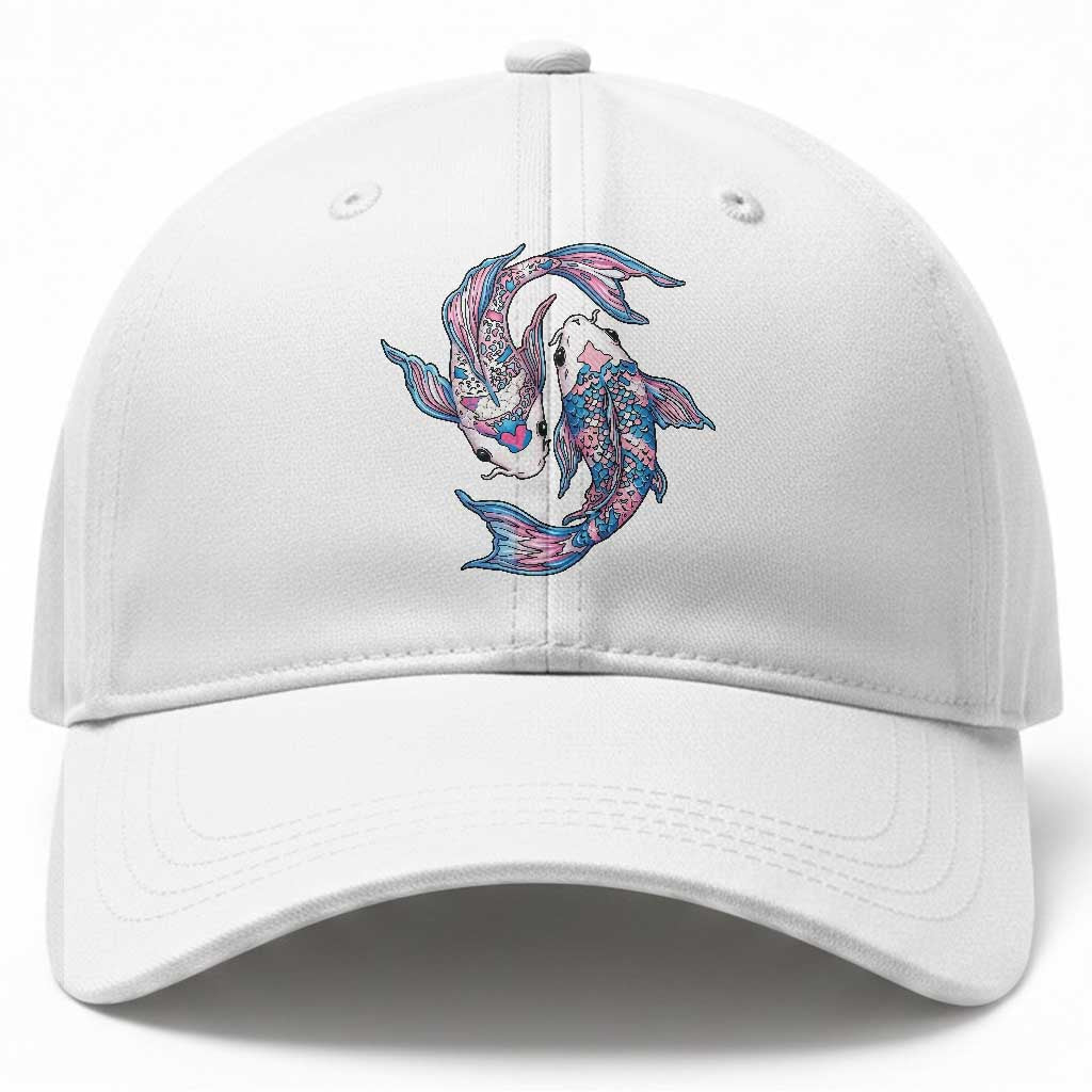 Transgender Ally Koi Fish Baseball Cap Funny Japanese Art Graphic TS12 Print Your Wear