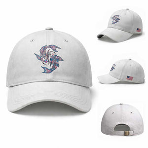 Transgender Ally Koi Fish Baseball Cap Funny Japanese Art Graphic TS12 Baseball Cap Universal Fit White Print Your Wear