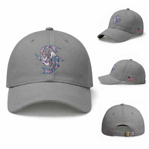 Transgender Ally Koi Fish Baseball Cap Funny Japanese Art Graphic TS12 Baseball Cap Universal Fit Sport Gray Print Your Wear