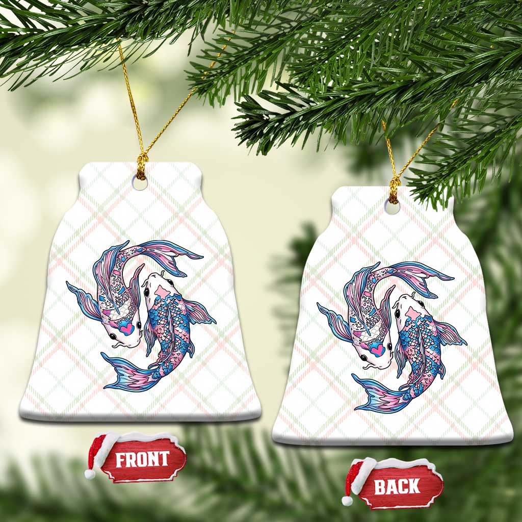 Transgender Ally Koi Fish Ceramic Ornament Funny Japanese Art Graphic TS12 Print Your Wear
