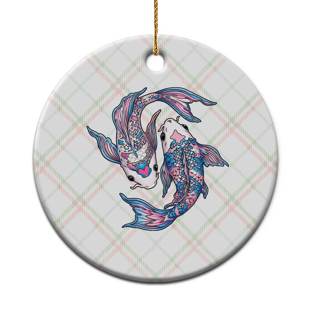 Transgender Ally Koi Fish Ceramic Ornament Funny Japanese Art Graphic TS12 1pc Christmas Plaid Print Your Wear