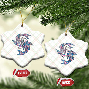 Transgender Ally Koi Fish Ceramic Ornament Funny Japanese Art Graphic TS12 Print Your Wear