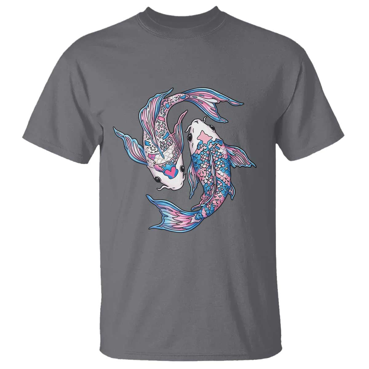 Transgender Ally Koi Fish T Shirt Funny Japanese Art Graphic TS12 Charcoal Print Your Wear