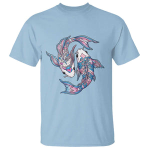 Transgender Ally Koi Fish T Shirt Funny Japanese Art Graphic TS12 Light Blue Print Your Wear