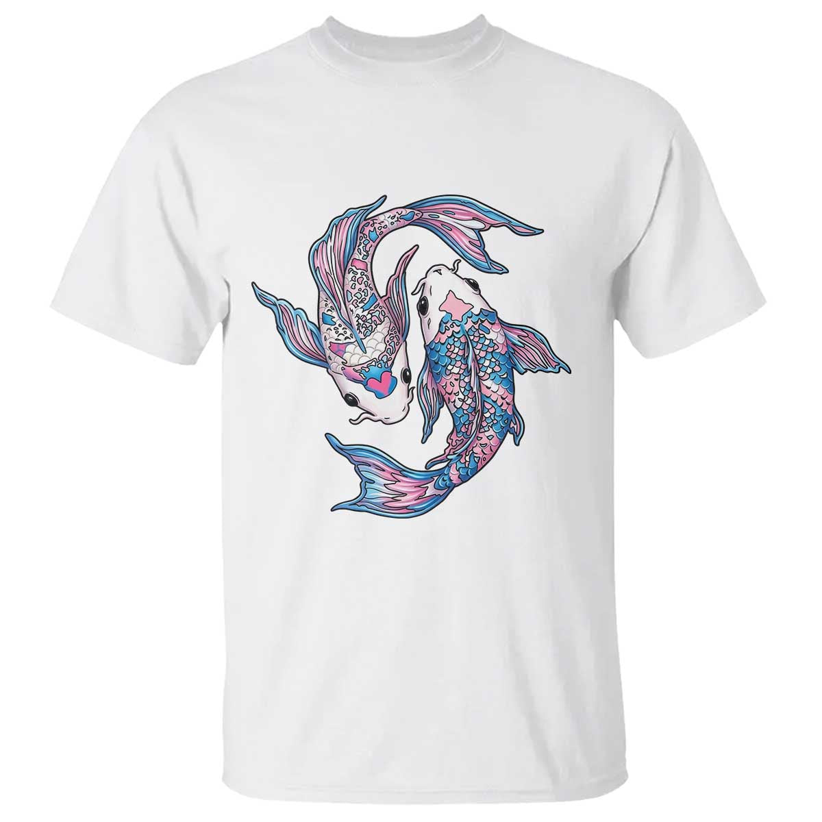 Transgender Ally Koi Fish T Shirt Funny Japanese Art Graphic TS12 White Print Your Wear