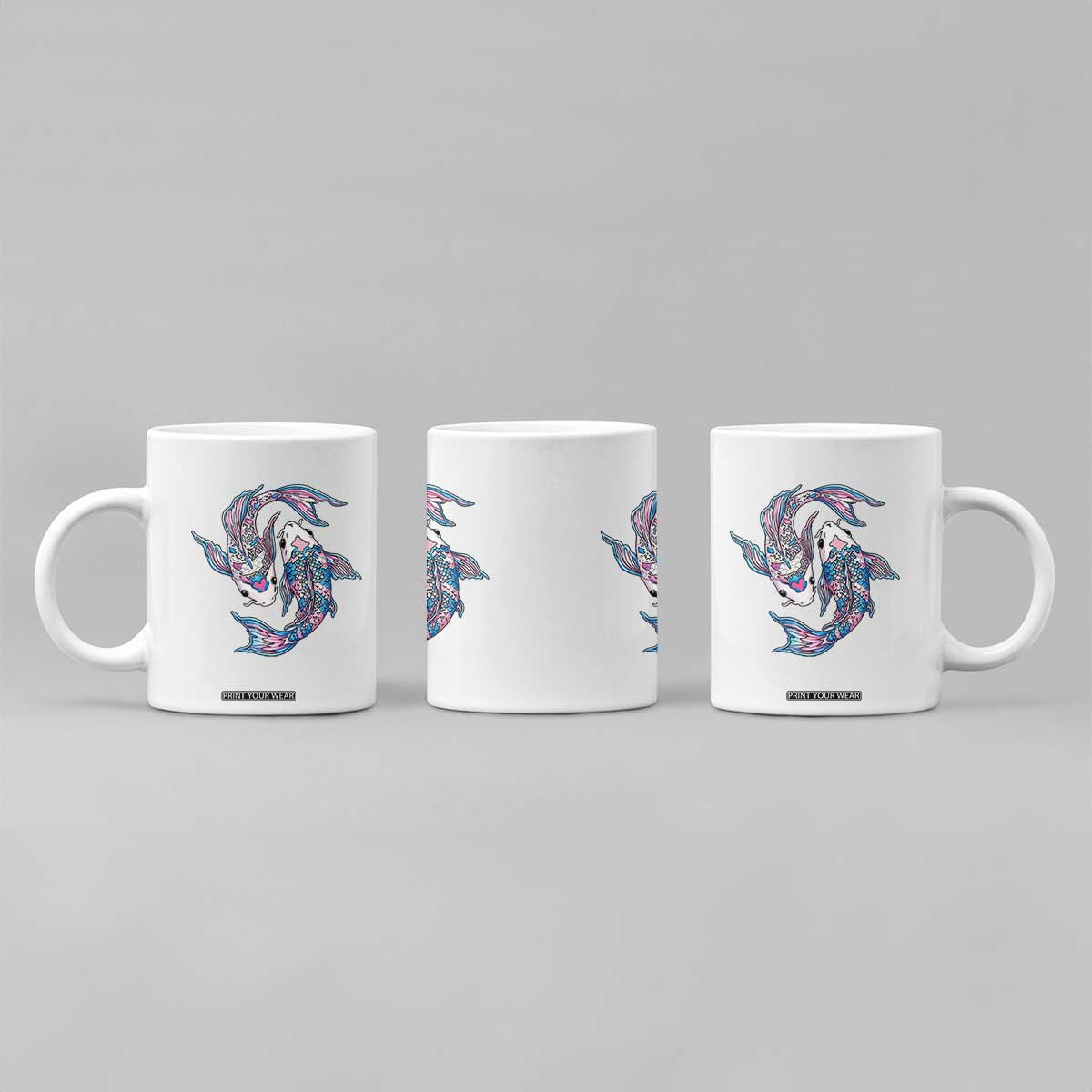 Transgender Ally Koi Fish Coffee Mug Funny Japanese Art Graphic TS12 Print Your Wear