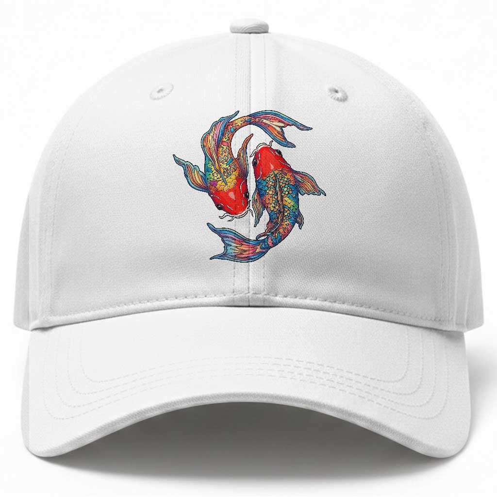 Rainbow Koi Fish LGBTQ Pride Baseball Cap Colorful Japanese Carp TS12 Print Your Wear