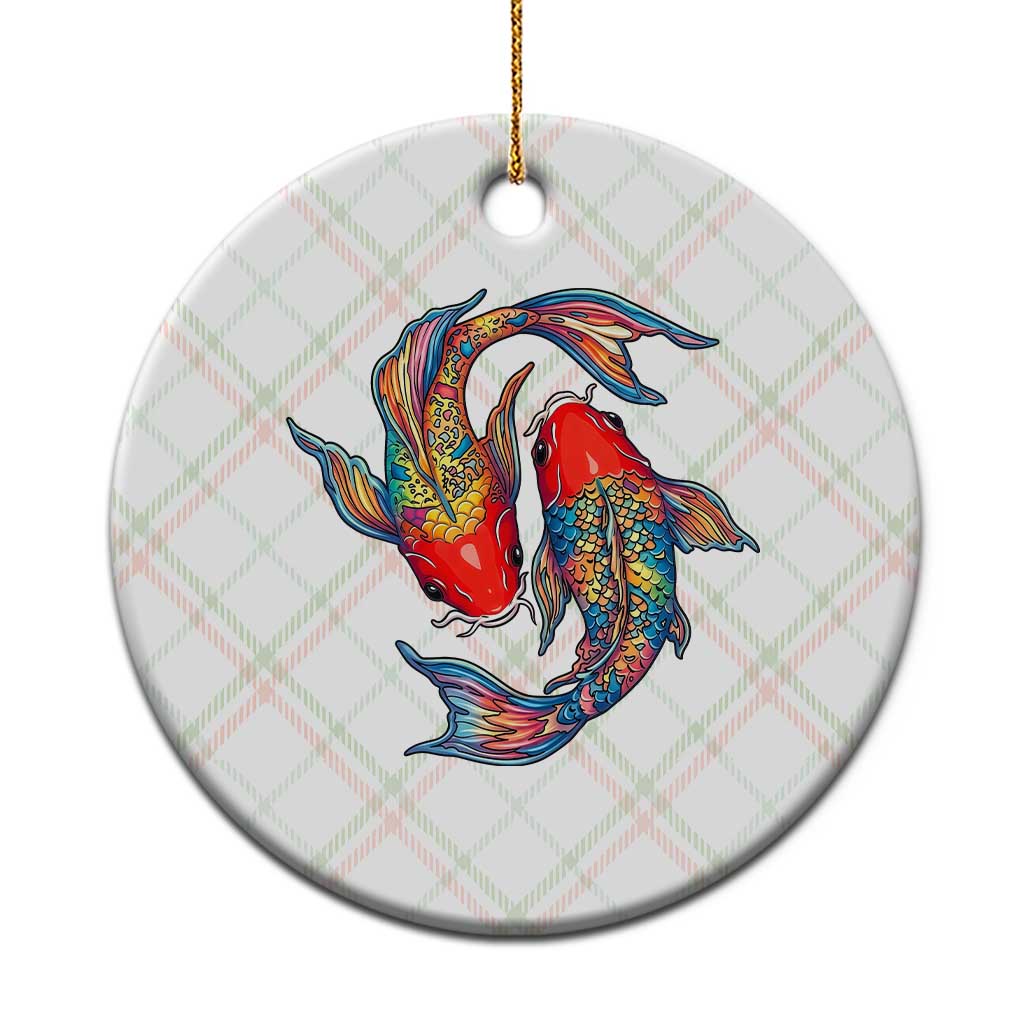 Rainbow Koi Fish LGBTQ Pride Ceramic Ornament Colorful Japanese Carp TS12 1pc Christmas Plaid Print Your Wear