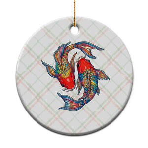 Rainbow Koi Fish LGBTQ Pride Ceramic Ornament Colorful Japanese Carp TS12 1pc Christmas Plaid Print Your Wear