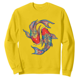 Rainbow Koi Fish LGBTQ Pride Sweatshirt Colorful Japanese Carp TS12 Daisy Print Your Wear