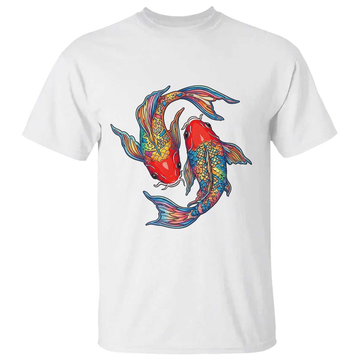 Rainbow Koi Fish LGBTQ Pride T Shirt Colorful Japanese Carp TS12 White Print Your Wear