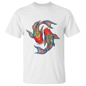 Rainbow Koi Fish LGBTQ Pride T Shirt Colorful Japanese Carp TS12 White Print Your Wear