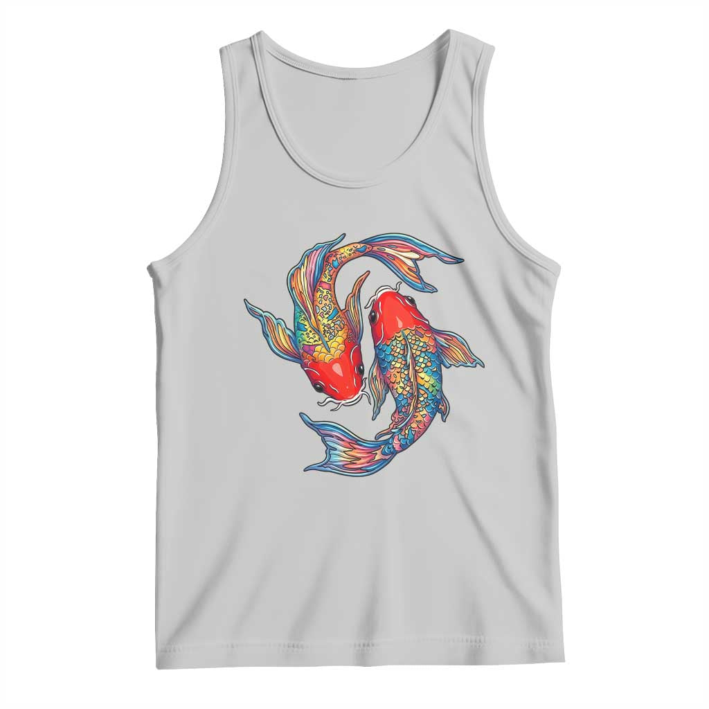 Rainbow Koi Fish LGBTQ Pride Tank Top Colorful Japanese Carp TS12 Ash Print Your Wear