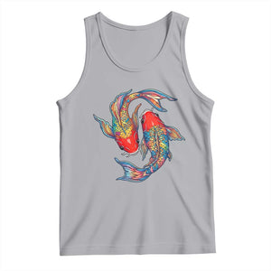 Rainbow Koi Fish LGBTQ Pride Tank Top Colorful Japanese Carp TS12 Athletic Heather Print Your Wear