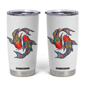 Rainbow Koi Fish LGBTQ Pride Tumbler Cup Colorful Japanese Carp TS12 White Print Your Wear