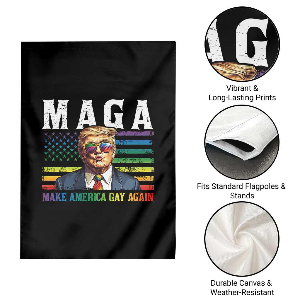 Make America Gay Again Garden Flag LGBTQ Political Satire TS12 Print Your Wear